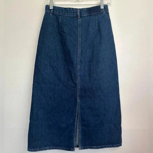 Zara “Yeah” Popcorn Denim Midi Denim Skirt - Picture 7 of 15
